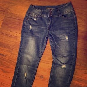 High waist skinny jeans
